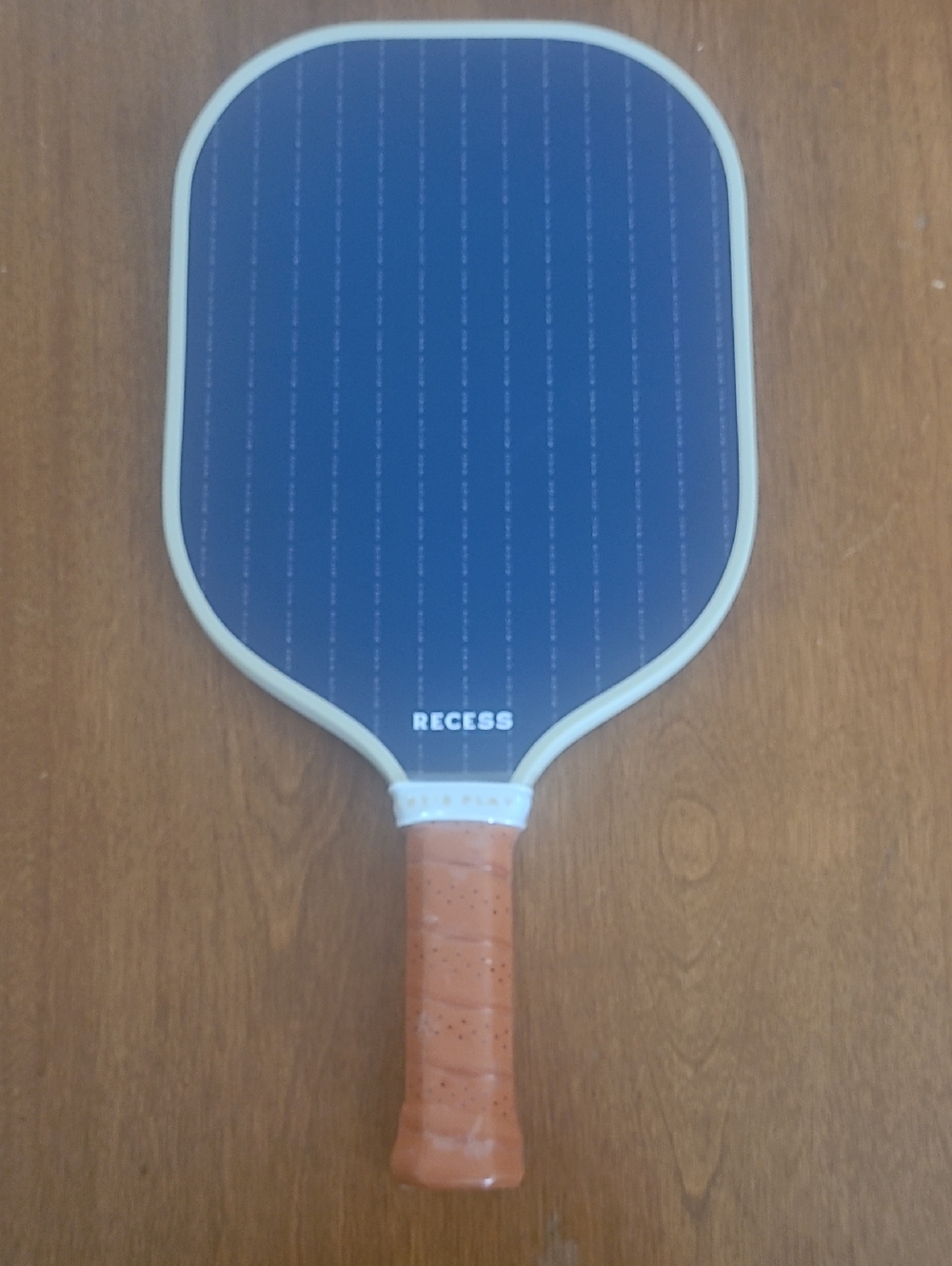 RECESS Quality Navy Blue Pickleball Paddle with Tan Grip